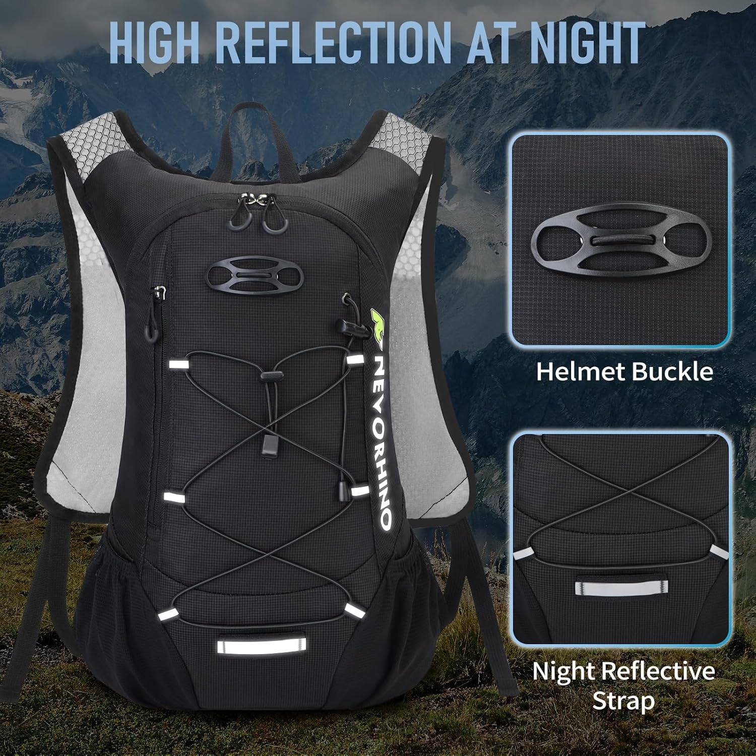 Lightweight Hydration Backpack, Running Backpack with 2L Water Bladder