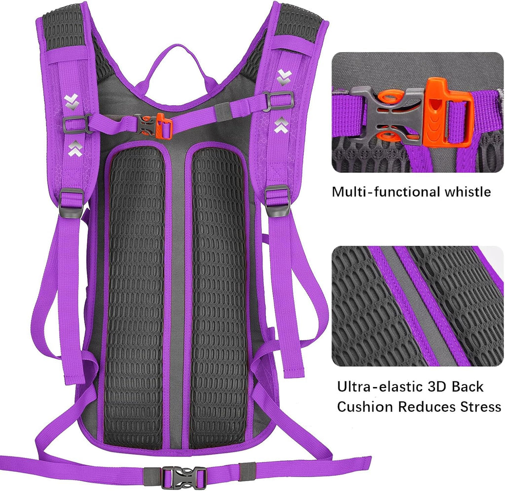 LARIPOP 18L Hydration Backpack with 2L Leak-Proof Water Bladder for Hiking Cycling Running Men Women