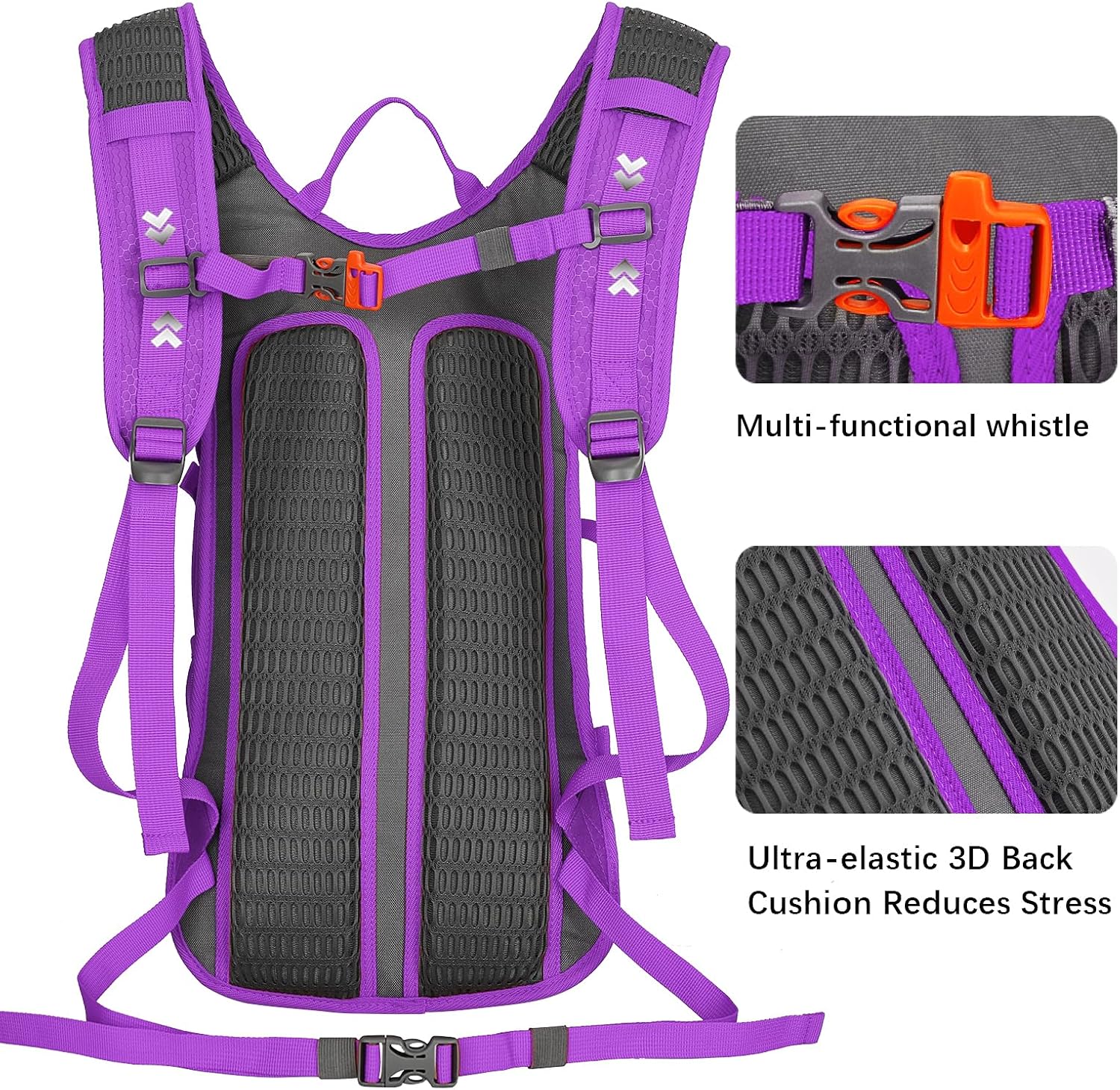 LARIPOP 18L Hydration Backpack with 2L Leak-Proof Water Bladder for Hiking Cycling Running Men Women