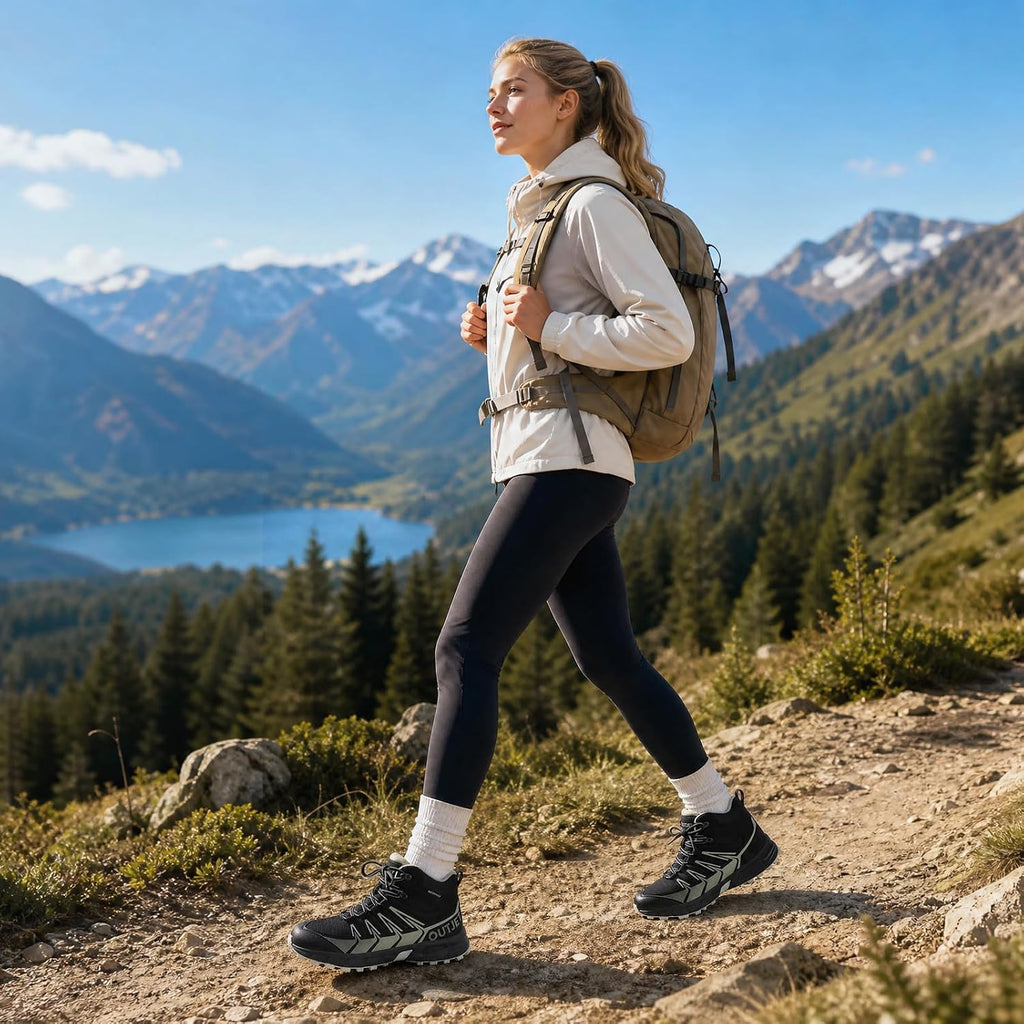 Women's Lightweight Waterproof Hiking Boots Mid Ankle