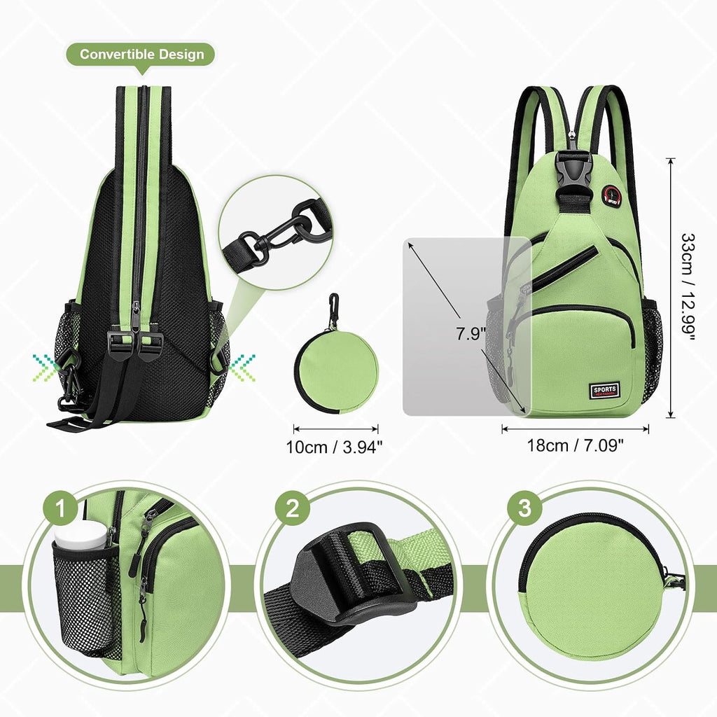 Small Sling Bag with Coin Pocket Fits for 7.9" Tablet, Green