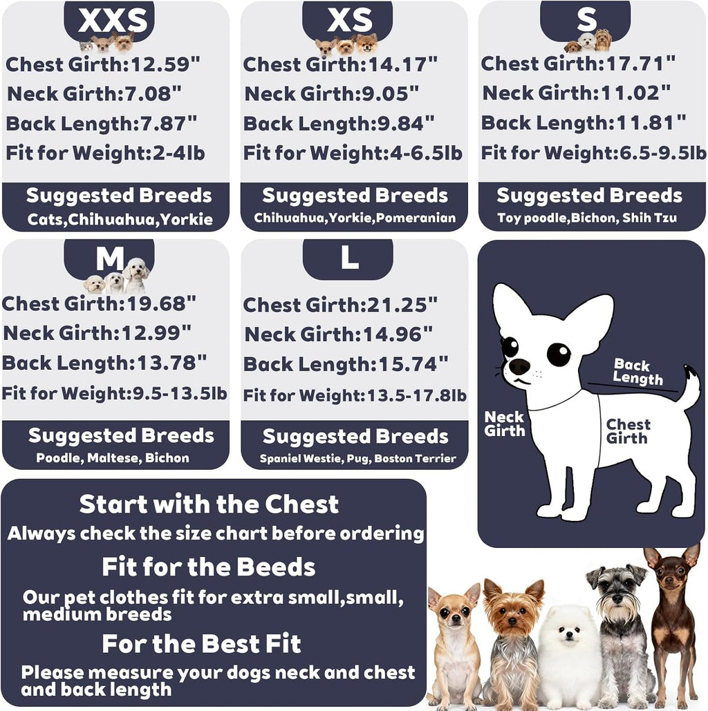 Fleece Dog Pajamas Winter Warm Dog Sweater for Small Dogs Thermal Soft Puppy Pjs Coat Stretchy Jumpsuit Doggie Pet Clothes Outfits Cat Apparel (Navy Blue, X-Small)
