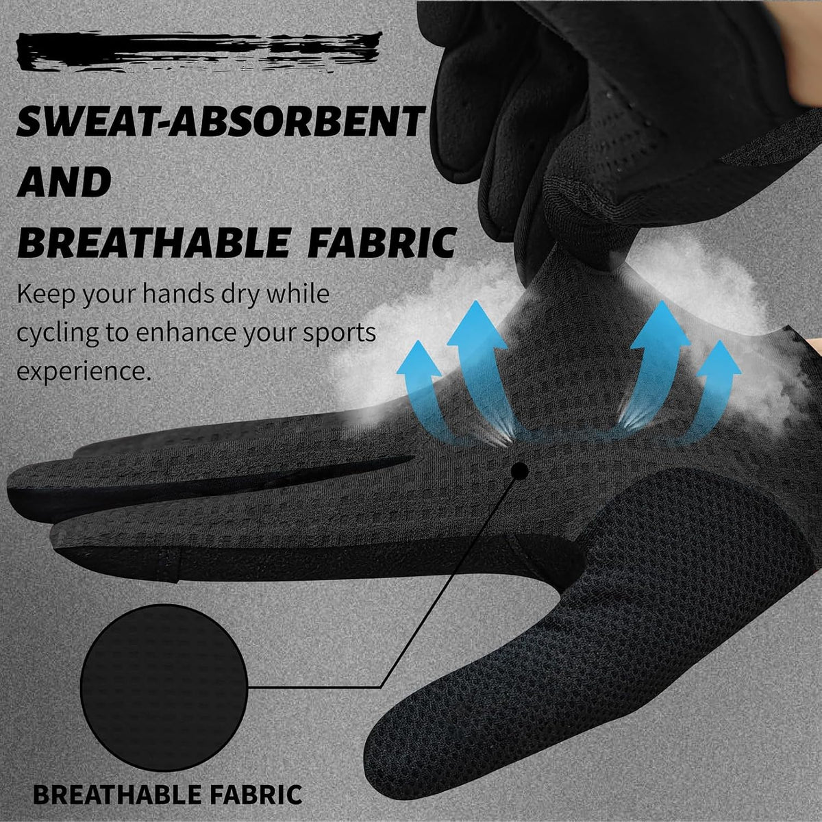 VXW Bike Gloves for Men Women Cycling - with Reflective Strips &Anti-Slip Shock-Absorbing Pad for Bicycle/Mountain Bike/Workout/MTB/Gym