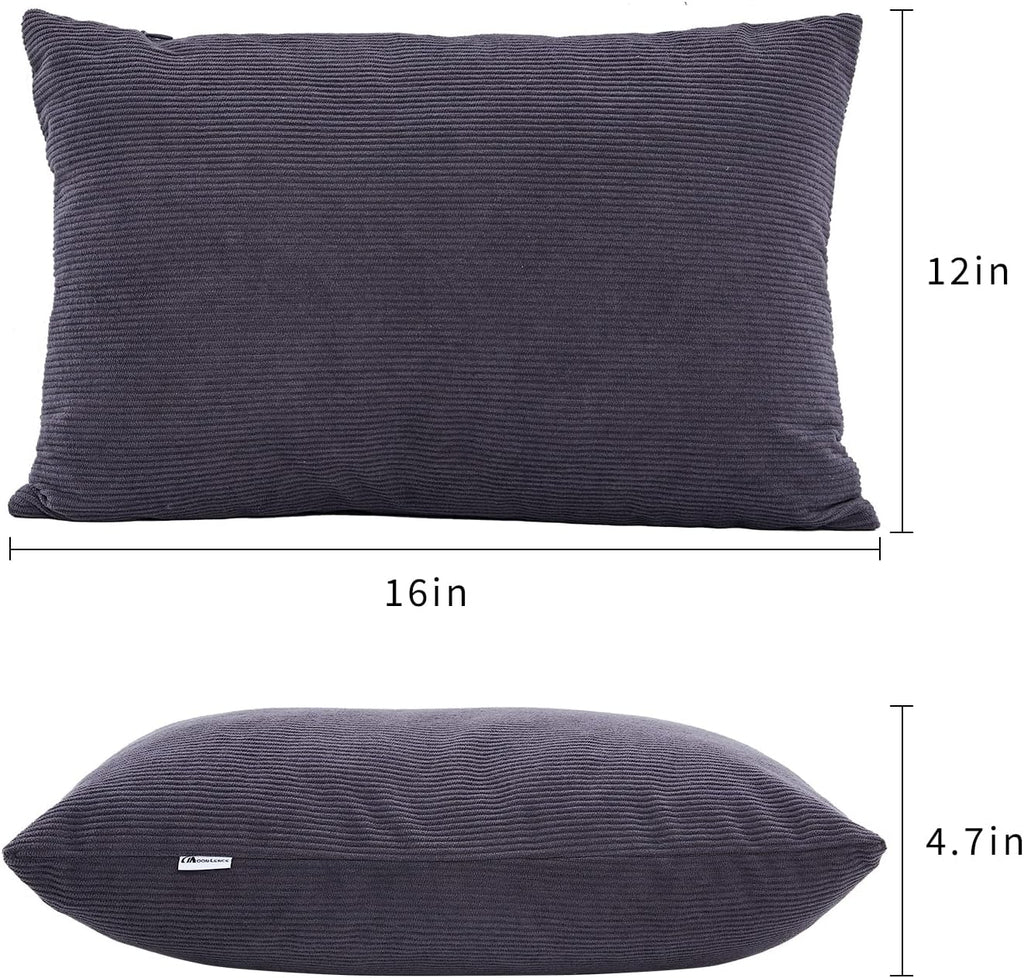 MOON LENCE Camping Pillows 2 Pack, Compressible Camp Pillow with Washable Cover & Carry Bag, Plush Filled Backpacking Pillow for Hiking, Travel, Sleeping 12"x16" Grey