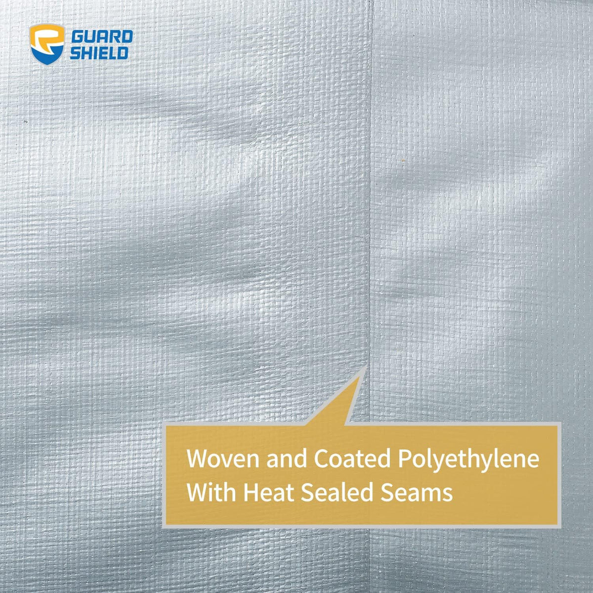 GUARD SHIELD Heavy Duty Tarp 12x12 Feet Silver Multi Purpose Thick Waterproof Poly Tarp Cover 10mil
