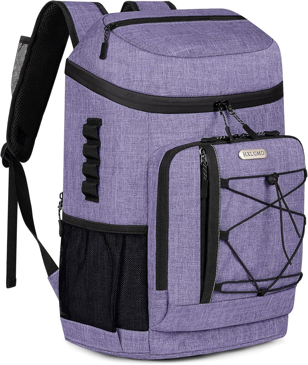 HXLGMD Backpack Coolers Insulated Leak Proof 30 Cans, Soft Sided Insulated Cooler Bags Ice Chest Backpack for Beach Travel Camping, with Reusable Ice Packs
