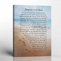 Footprints in the Sand Wall Decor, Footprints in the Sand Inspirational Wall Art, Beach Decor, Christian Gifts for Men and Women Chrisitan Wall Decor, Sympathy Gift.Ready To Hang, C2102-11x14