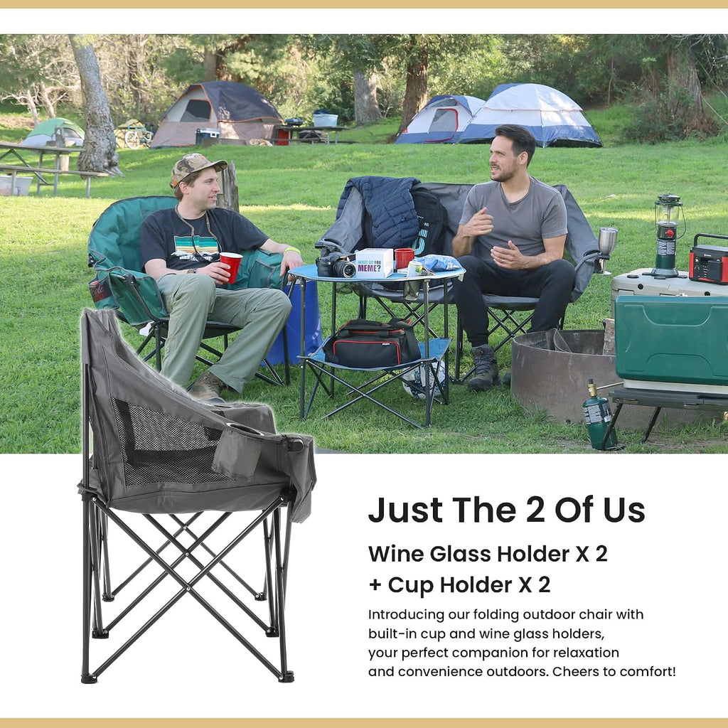 ARROWHEAD OUTDOOR Portable Folding Double Duo Camping Chair Loveseat