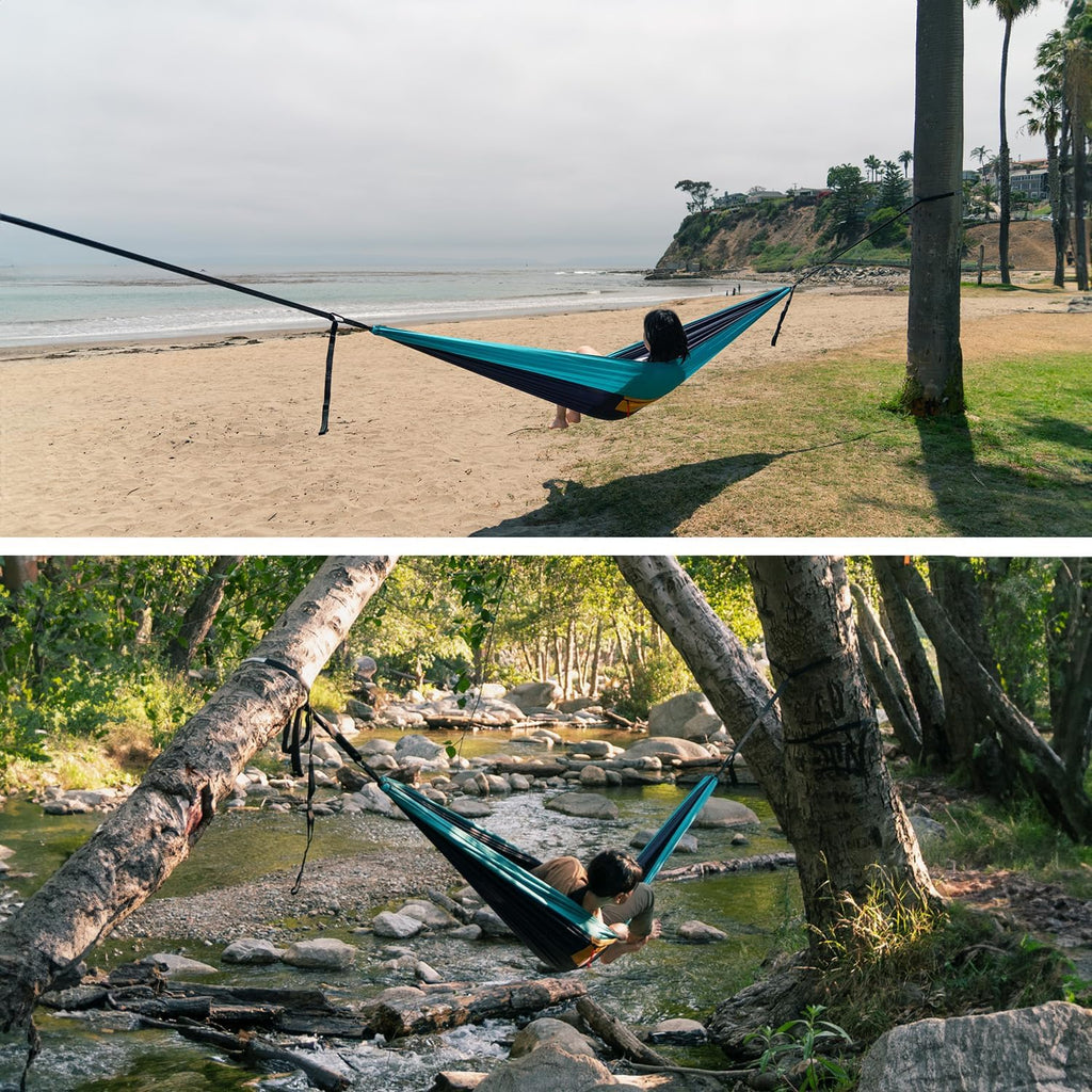 WHTE MOSS Suparpine I Hammock for Camping with Straps Included (Deep Blue, Single)
