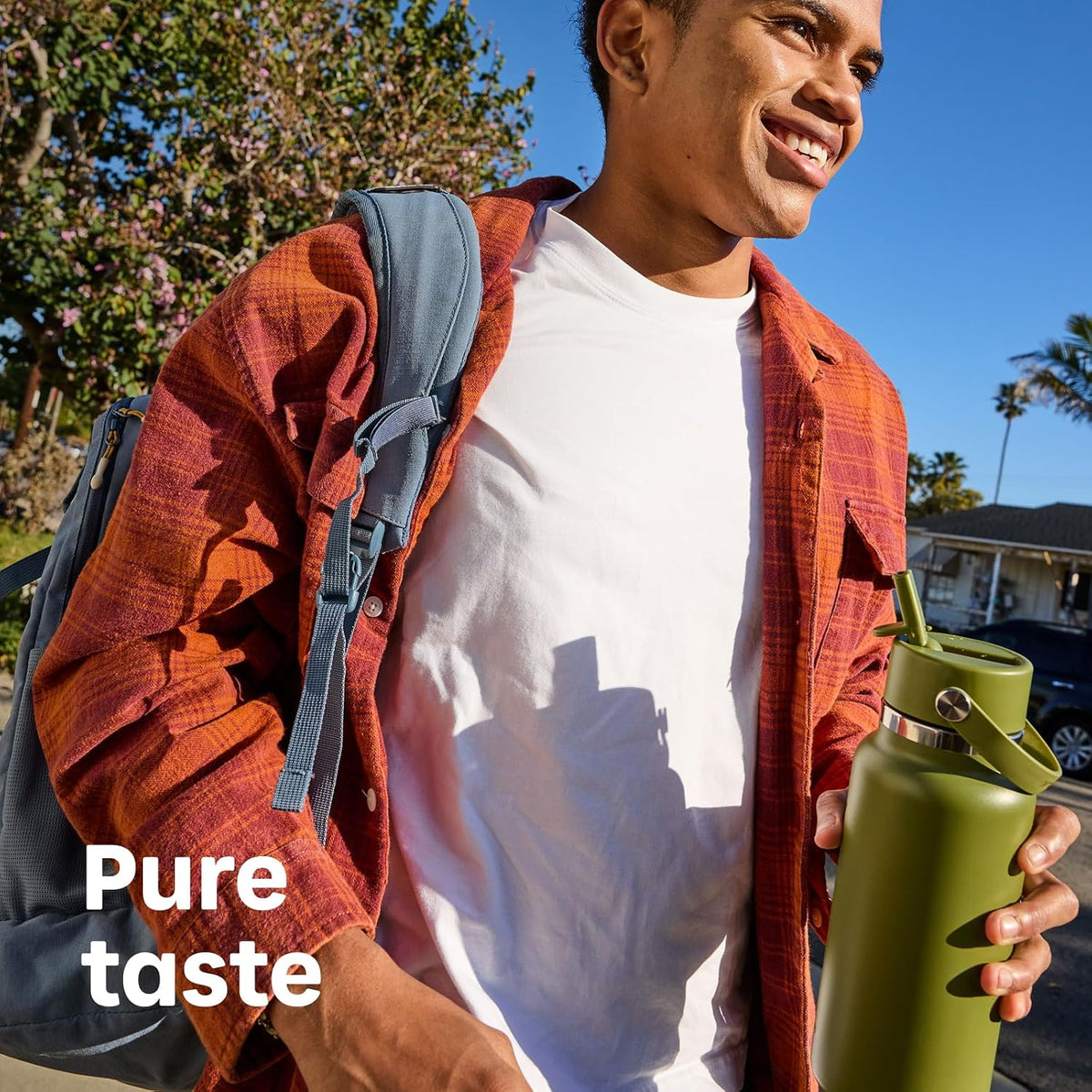 Hydro Flask Water Bottle - Insulated Stainless Steel - Wide Mouth Flex Straw Lid, Non Spill, Leakproof and Refillable in 32 Oz Deep Teal
