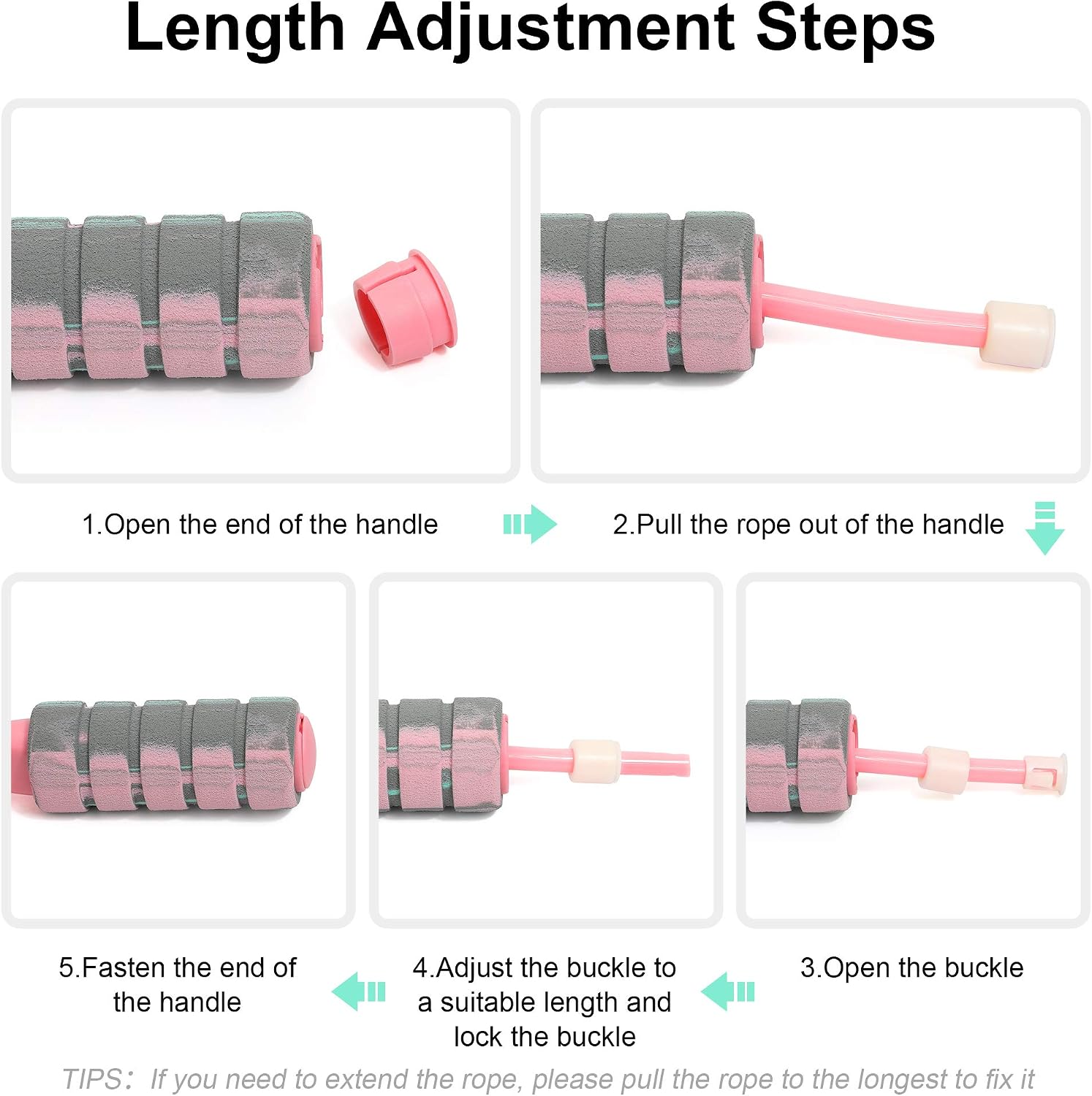Jump Rope, Training Ropeless Skipping Rope for Fitness, Adjustable Weighted Cordless Jump Rope for Men and Women