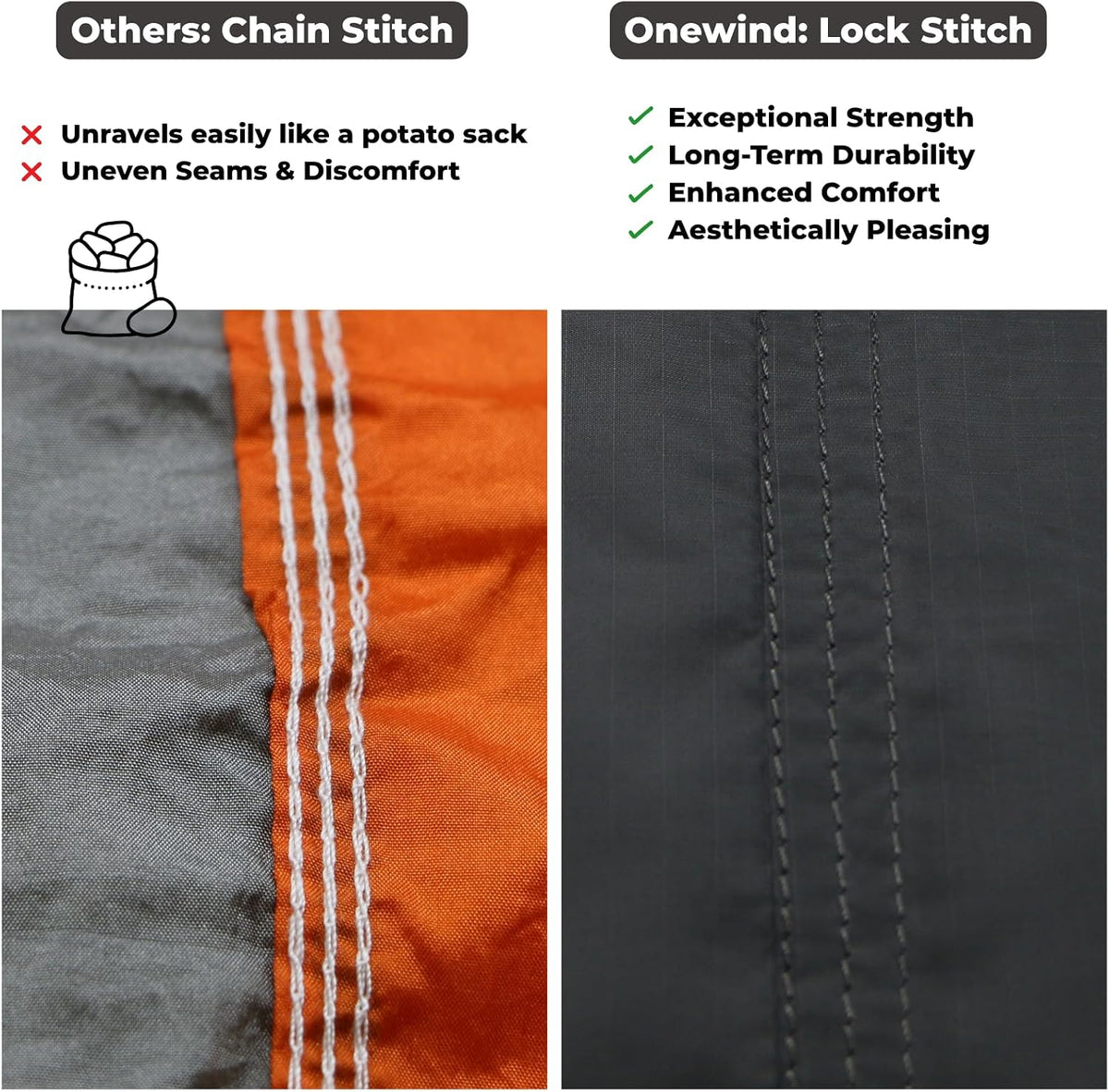 Onewind 11' Ultralight Camping Hammock for Hiking Backpacking Ember Orange