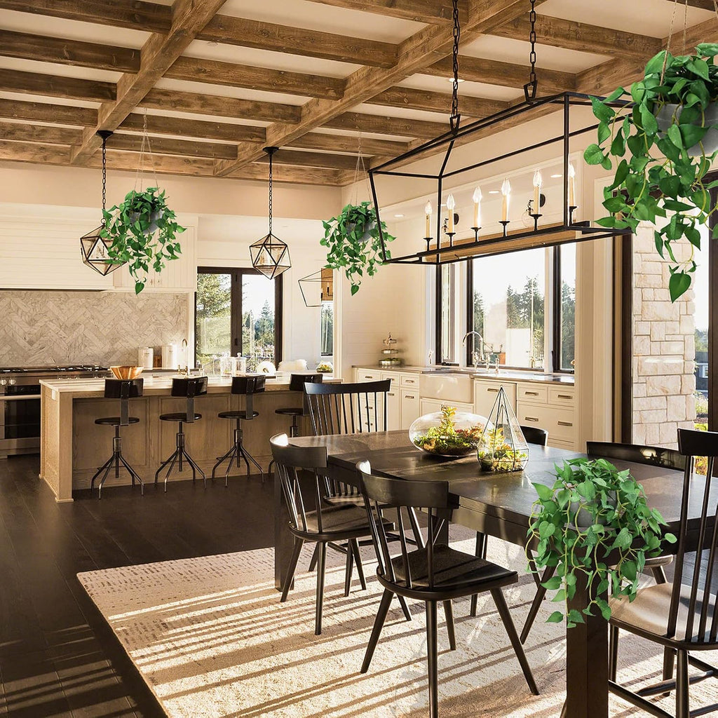 TNNTOPELE 2 Pack Hanging Plant Fake Plants with Pots for Indoor Outdoor