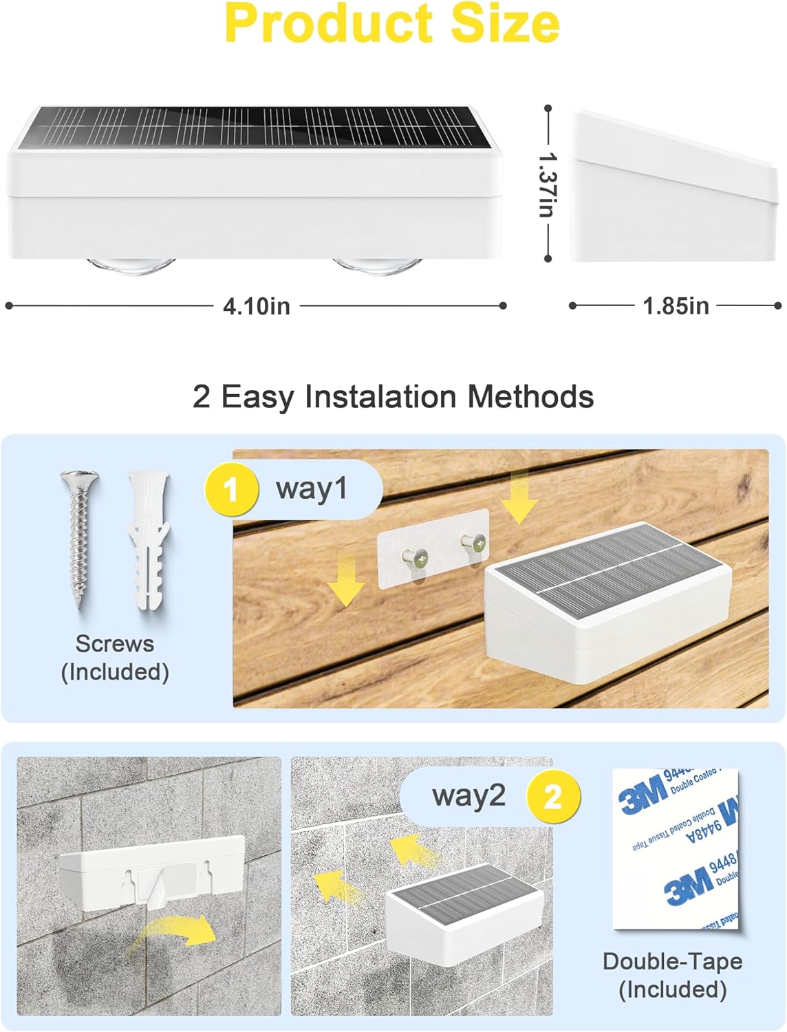 JOFIOS Fence Lights Solar Powered with Remote, 9 Fixed Colors ＆ Color Changing White Fence Lights Waterproof IP65 Dusk-to-Dawn LED Deck Lighting for Patio, Railing, Pool, Porch, Backyard, 12 Pack