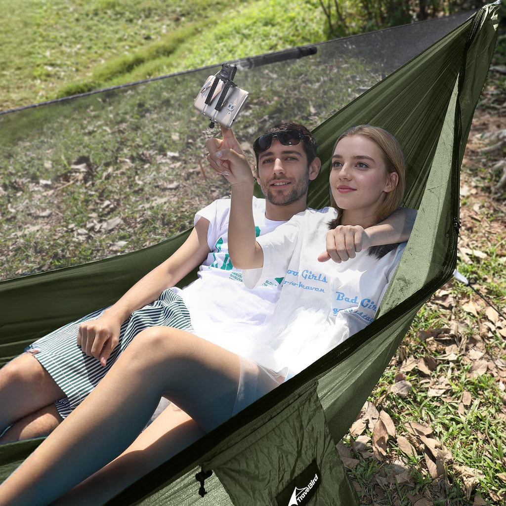 Camping Hammock with Mosquito Net and Ridge Rope, 2 Person Extra Large