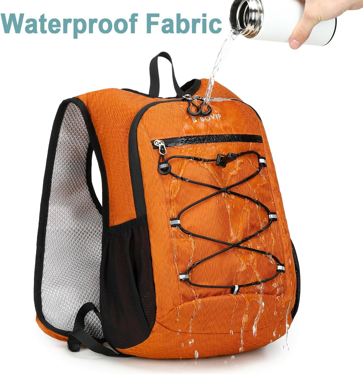 BOVIP Lightweight Hydration Back,15L Multipurpose Hiking Backpack with 1.5L Water Bladder ,Hydro Water Daypack for Cycling Hiking Rave for Men Women