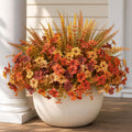 20 Bundles Artificial Fall Flowers for Outdoors, Front Porch Planter Decor