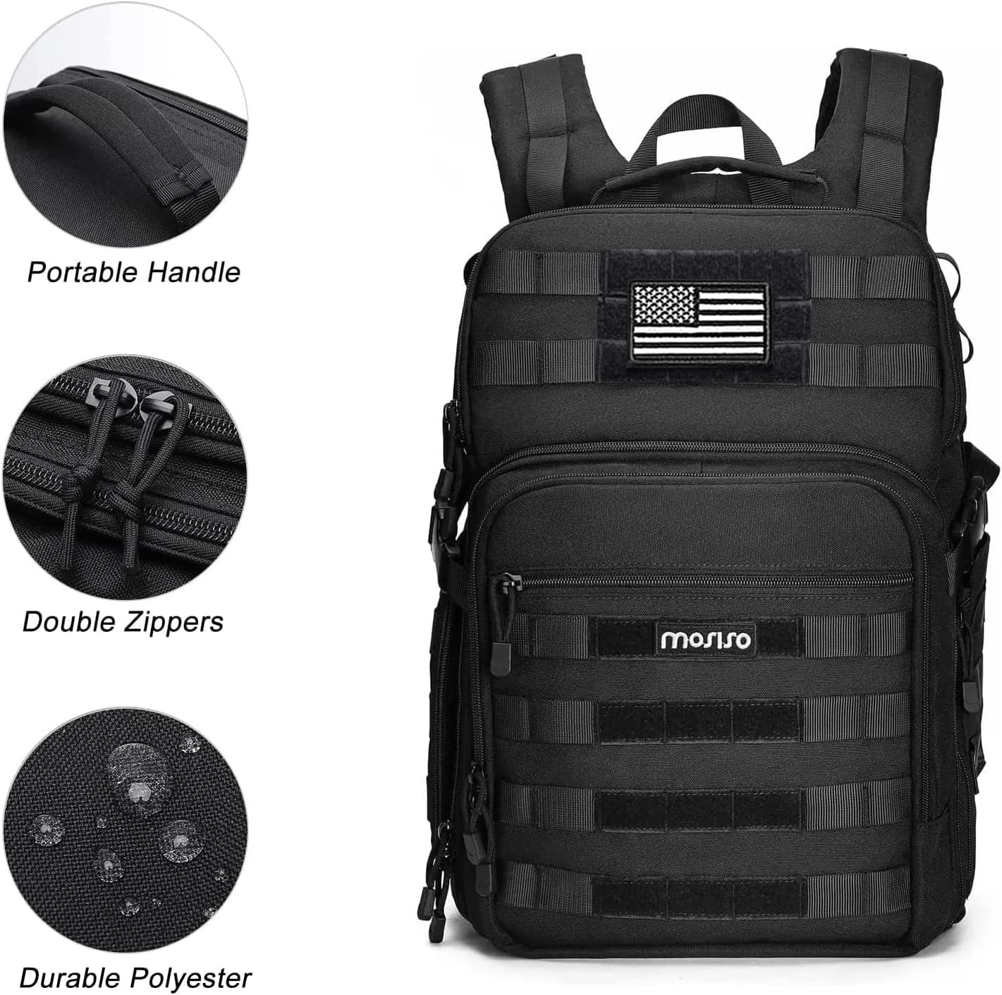 MOSISO Camera Backpack, DSLR/SLR/Mirrorless Tactical Camera Bag Case