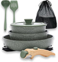 DishDelight Detachable Handle Camping Pots and Pans Set Non Stick