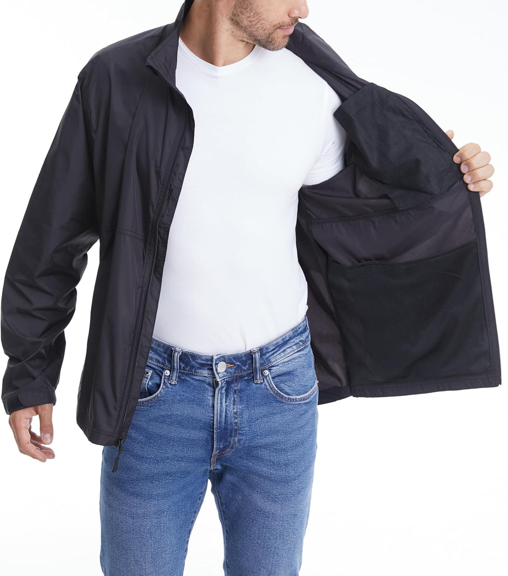 TRAILSIDE SUPPLY CO. Mens Windbreaker Jackets Lightweight Packable Jacket
