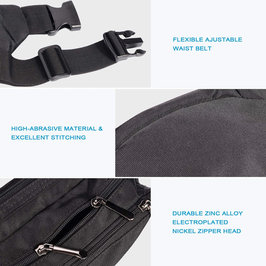 Oxpecker Waist Pack Bag, Black
