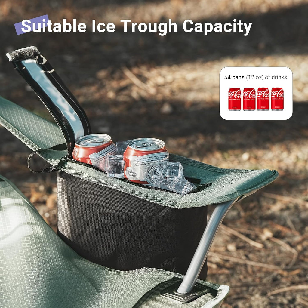 Byliable Folding Camping Chairs, Portable Lightweight Lawn Camp Chair, Gray