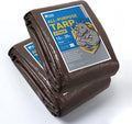 GUARD SHIELD Tarps Heavy Duty Waterproof 12x20 Feet Brown/Silver Poly Tarp Cover Outdoor Thick UV Resistant Tarpaulin with Grommets 10mil (2-Pack)