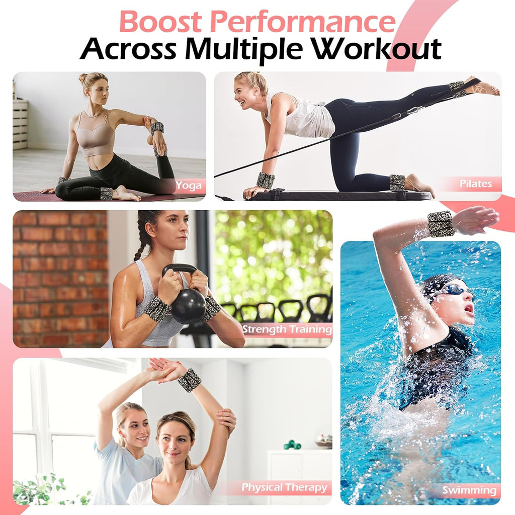 Ankle Weights for Women Adjustable Wrist Weights 2lb or 4lb Pair