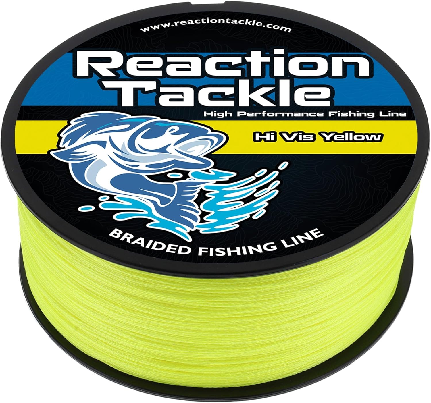 Reaction Tackle Braided Fishing Line - Pro Grade Power Performance for Saltwater or Freshwater Fish - Colored Fishing Line Braid for Extra Visibility