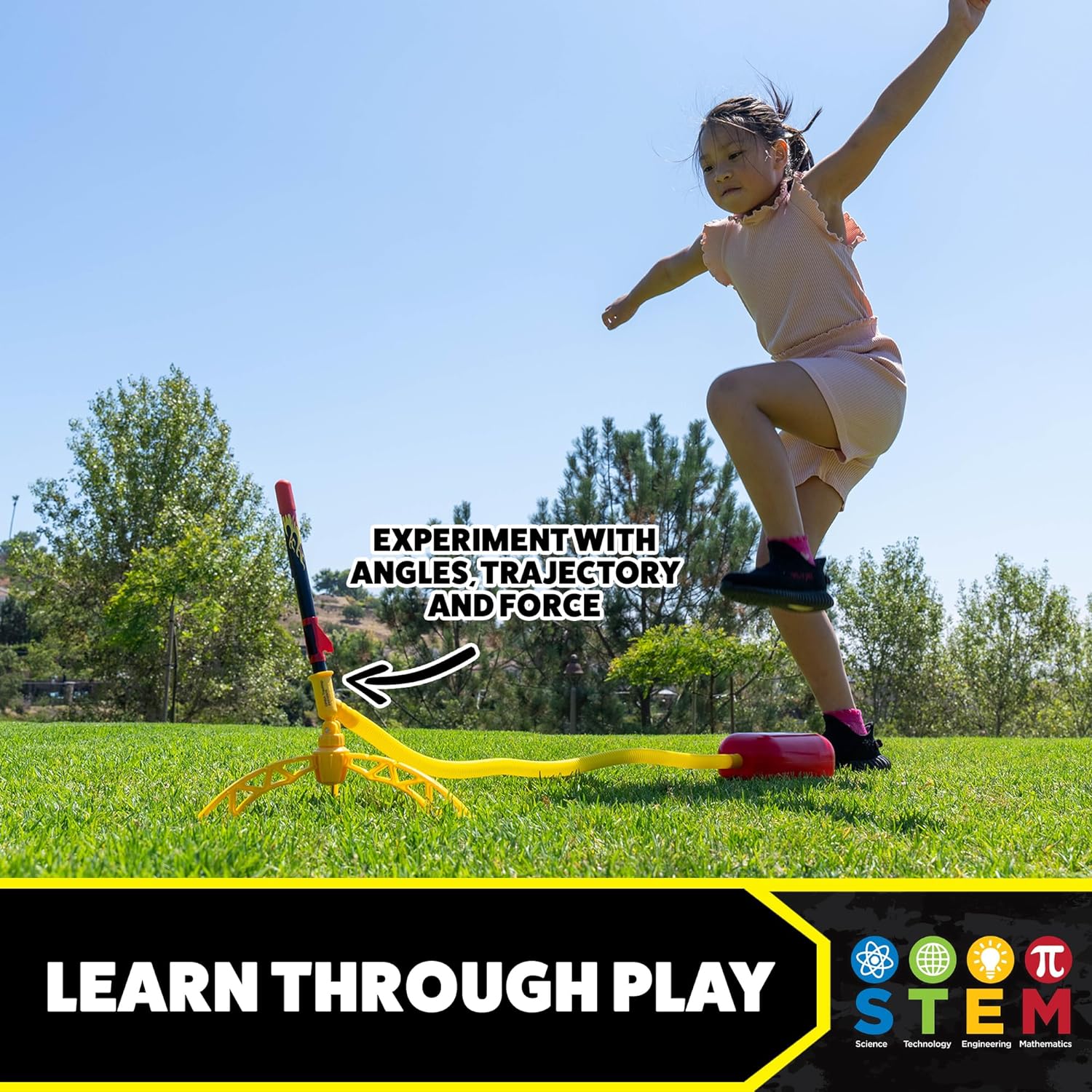 Stomp Rocket X-Treme, Highest Performing Launcher for Kids, 6 Rockets