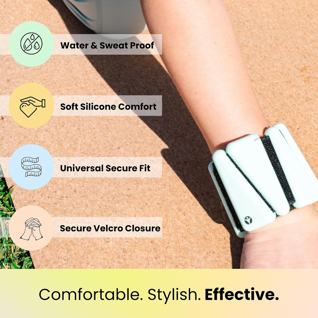 OmWeights Premium Weighted Bangles – Stylish Wrist and Ankle Weights for Women and Men | Cardio, Yoga, and Pilates Ankle Weights for Women and Men | Adjustable Leg and Arm Weights 1lb Each