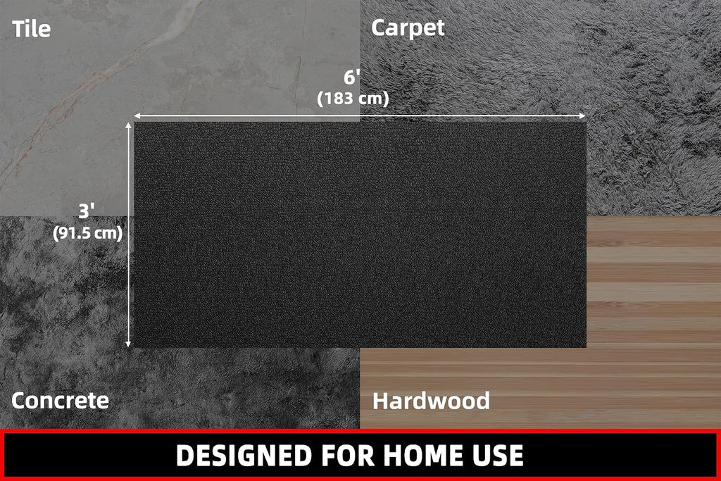 GymCope Treadmill Mat for Hardwood Floor Carpet 7'x3'/6'x3'/6'x2.5'/4'x2'