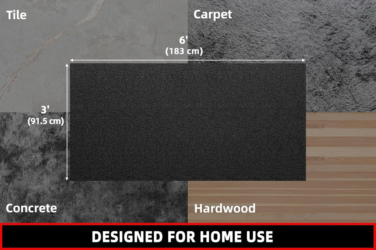 GymCope Treadmill Mat for Hardwood Floor Carpet 7'x3'/6'x3'/6'x2.5'/4'x2'