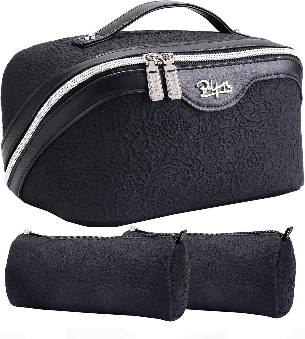 BOYATU Travel Makeup Bags Cosmetic Organizer Bag: 3-Set Make up Bag