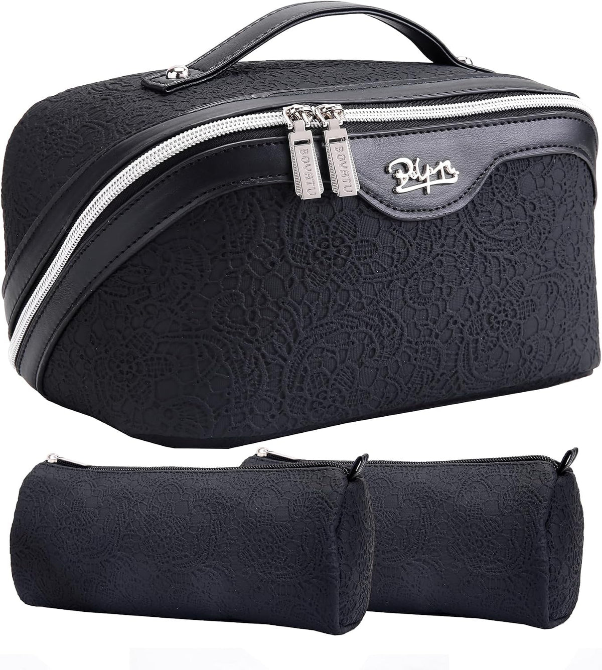 BOYATU Travel Makeup Bags Cosmetic Organizer Bag: 3-Set Make up Bag