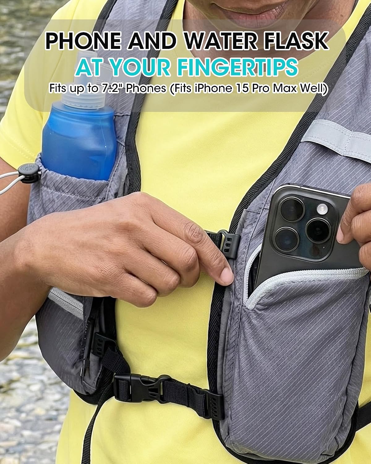 Foldable Small Hiking Backpack with 3 Strap Pockets – Lightweight 300D Spill-proof Daypack for Men Women – Packable Small Travel Backpack with Chest Strap & Trekking Pole Holder – Durable Outdoor Bag