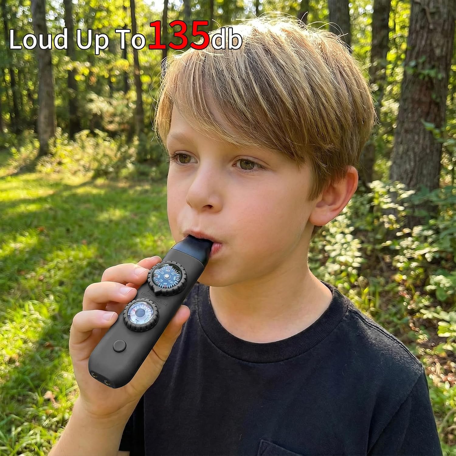 Multifunctional Survival Emergency Whistle for Kids with Compass Hiking Survival, Thermometer & Neck Lanyard | Emergency Safety Gear for Hiking, Camping, Kayaking, Boating, Climbing
