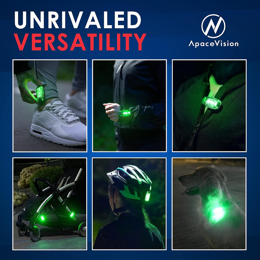 LED Safety Light (2 Pack) - Clip On Strobe/Running Lights for Runners, Dog, Bike, Walking, Boat, Kayak, Stroller and More - High Visibility Accessories for Your Reflective Gear, Bicycle