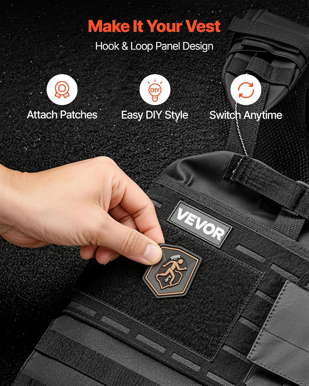 VEVOR Adjustable Weighted Vest, 4-10lbs/20-32lbs/24-40lbs/40lbs Comfortable X-Shape Body Weight Vest Set with 6/8 Weight Packs and Reflective Stripe, for Men Women, Workout Equipment for Strength Training Running Jogging
