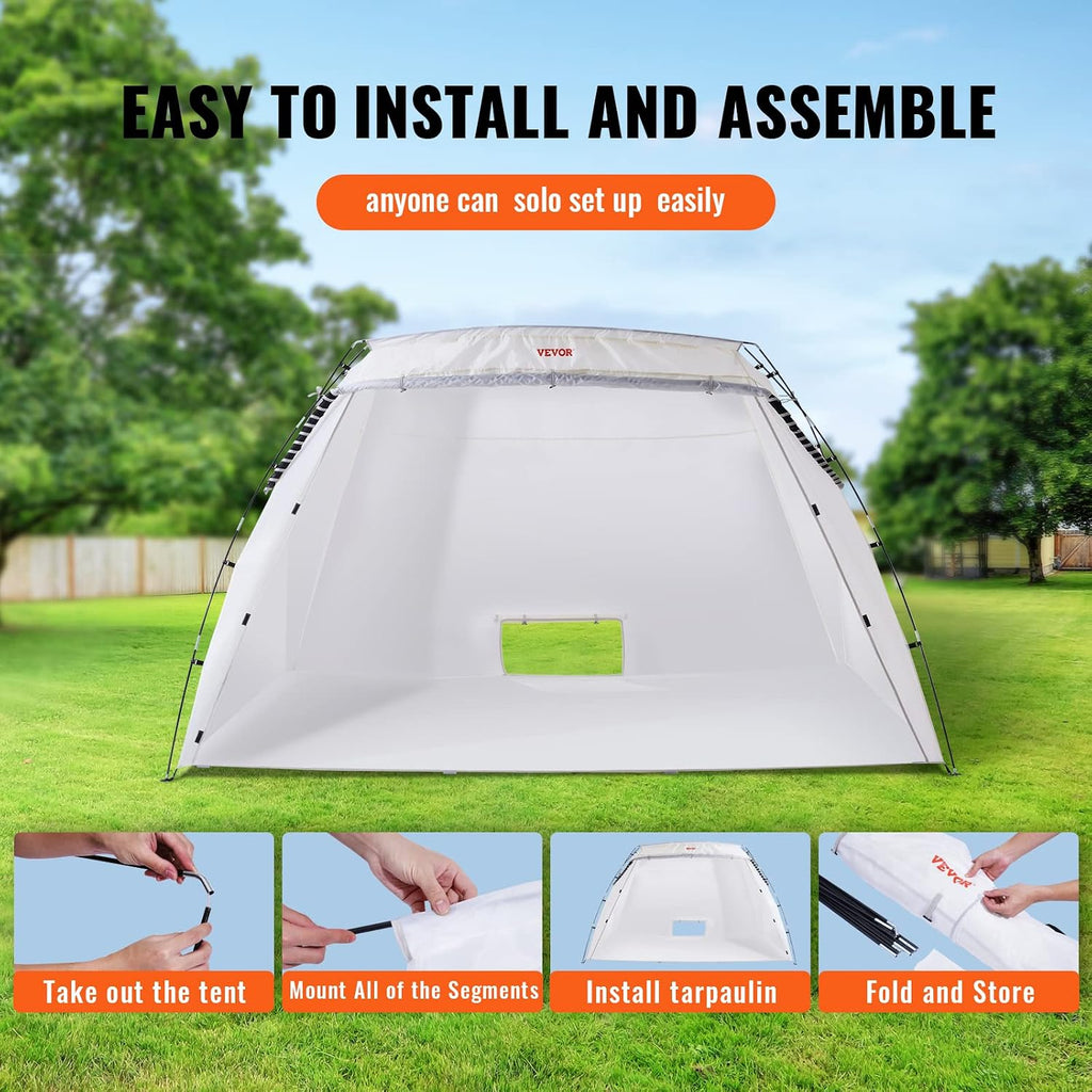 VEVOR Portable Paint Booth 10 x 7 x 6 ft Extra Large Spray Paint Tent Kit