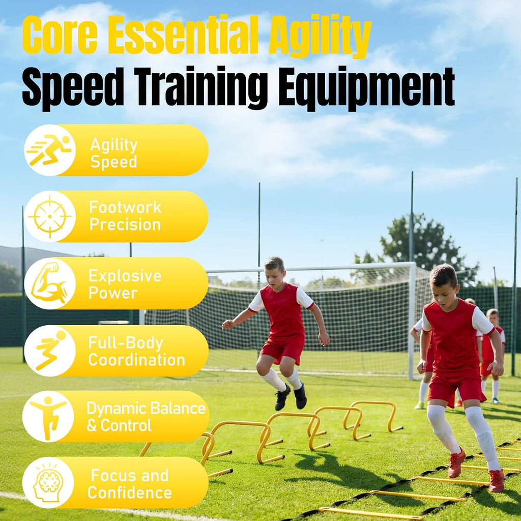 Agility Ladder,Soccer Training Equipment Set,Speed & Agility Training