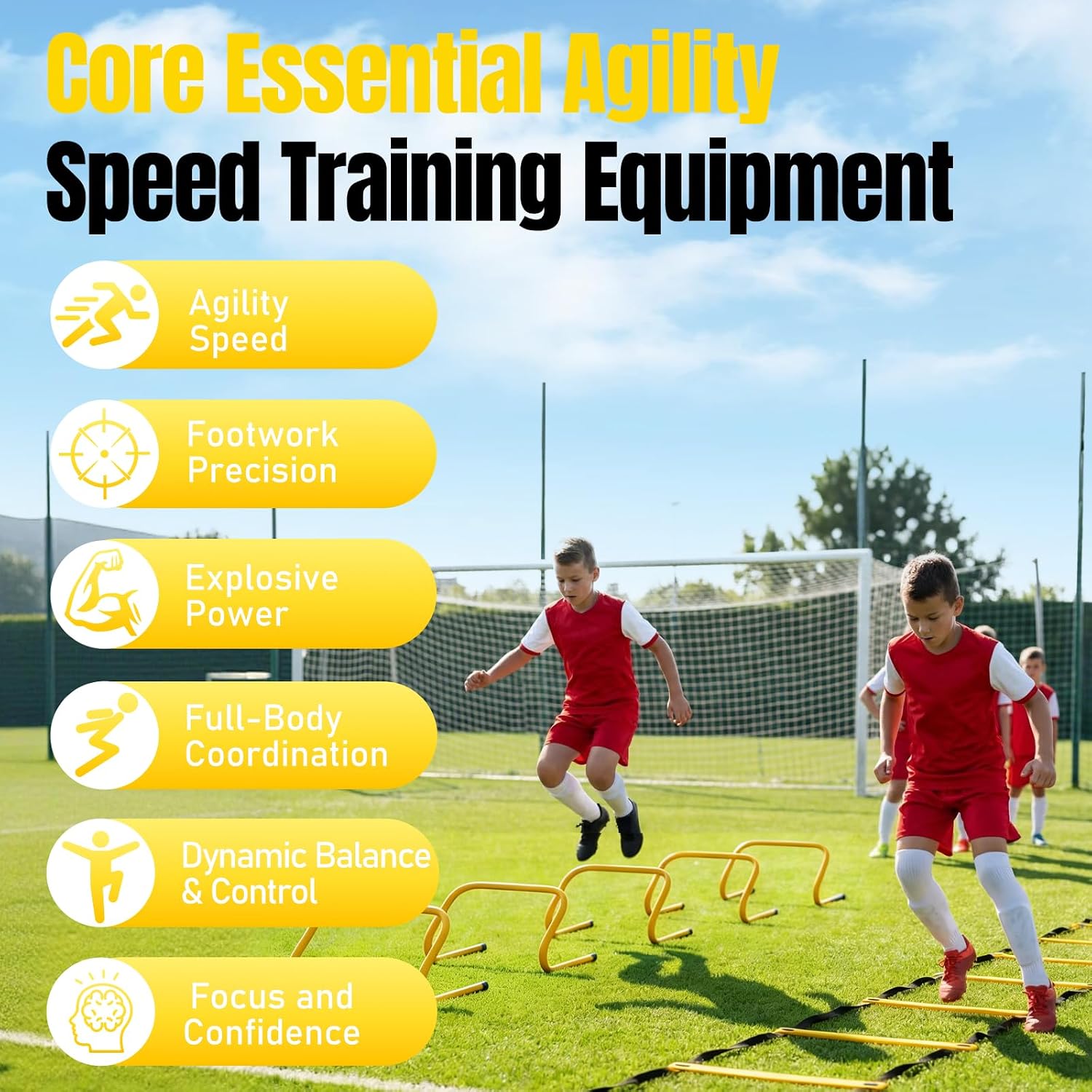 Agility Ladder,Soccer Training Equipment Set,Speed & Agility Training