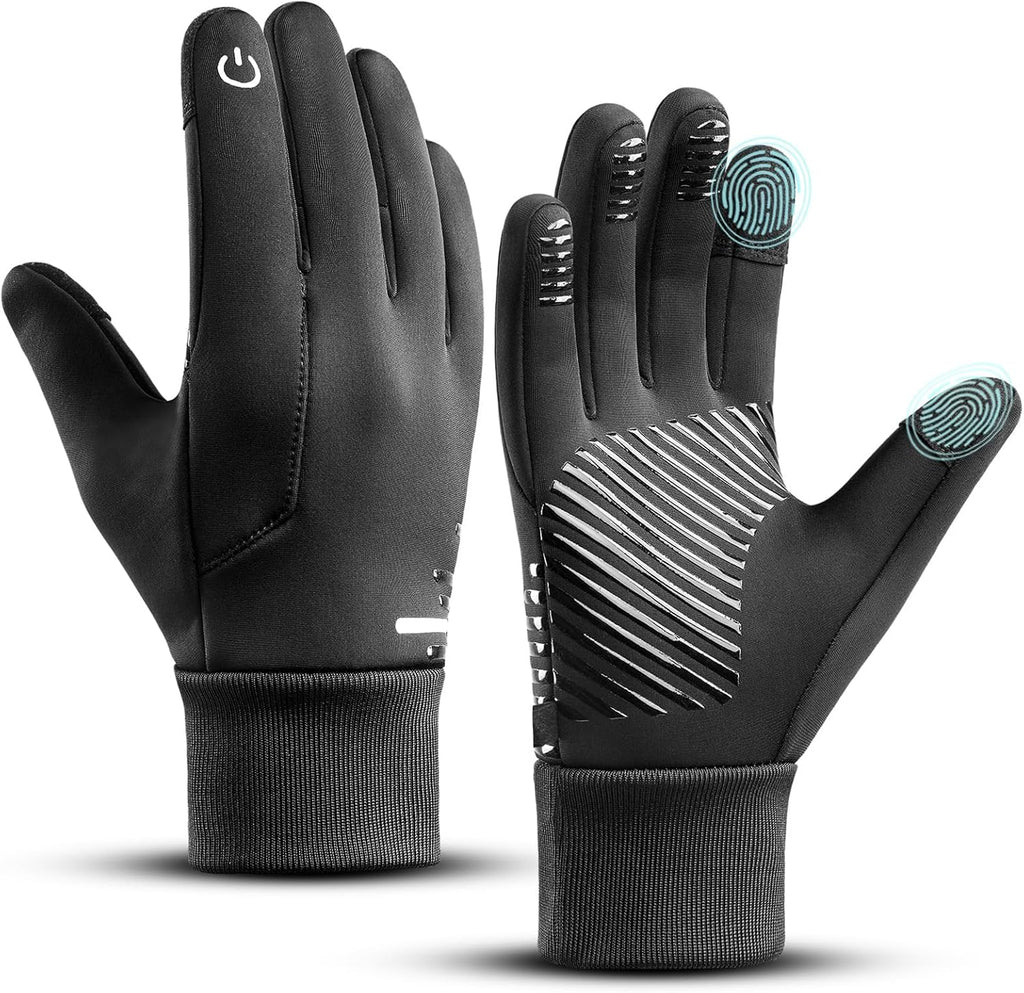 Winter Warm Gloves for Men Women - Windproof and Waterproof Thermal with Touchscreen Fingers for Cold Weather Outdoor Work, Cycling, Biking, Driving, Hiking, Running