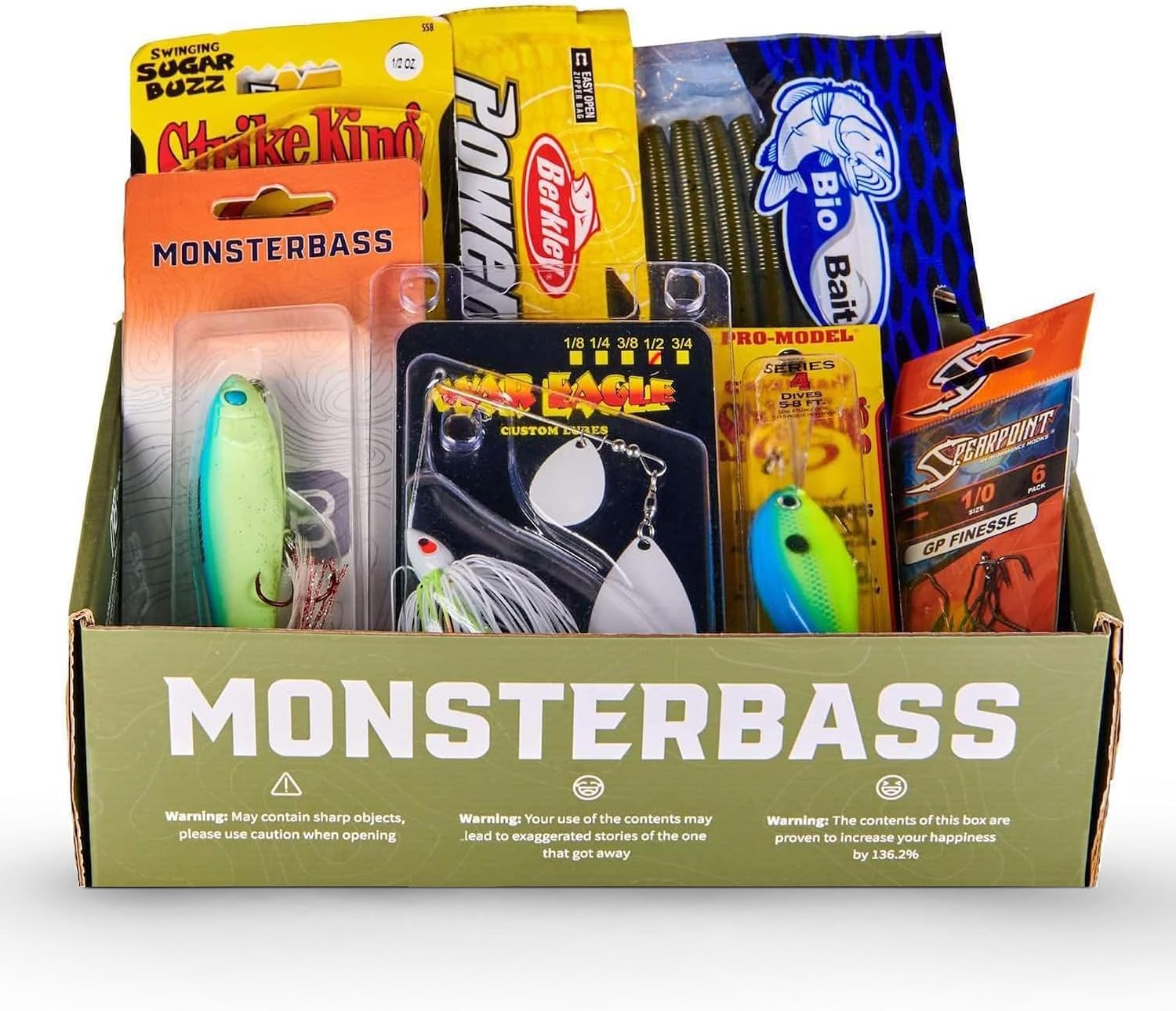 MONSTERBASS Fishing Mystery Box, Freshwater Bass Fishing Kit with 7+ Lures