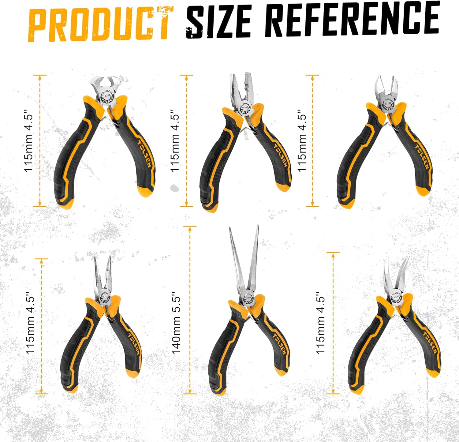 TOLSEN 6-Piece Mini Pliers Set, Small Needle Nose Pliers Set with Pouch