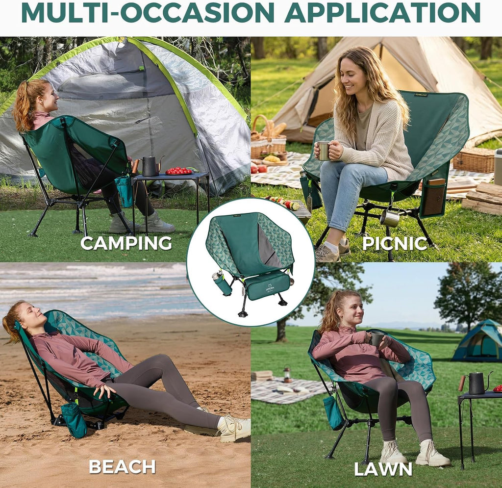 ATEPA UFO3.0 Lightweight Backpack Beach Chair, 330 lbs Heavy-Duty Aerospace Aluminum Foldable Chair with Hexagon Ergonomic Seat Anti-Sink Feet, Compact Portable Outdoor Gear for Beach Hiking