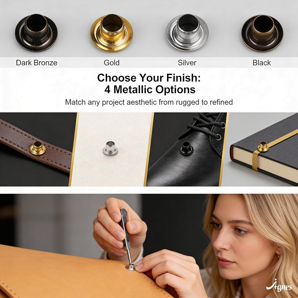 420 PCS 3mm Grommet Kit, 4 Colors Metal Eyelets and Washers with 3 Installation Tools, Storage Box Included for Leather Craft, Clothing Repair, Sewing Accessories and DIY Projects