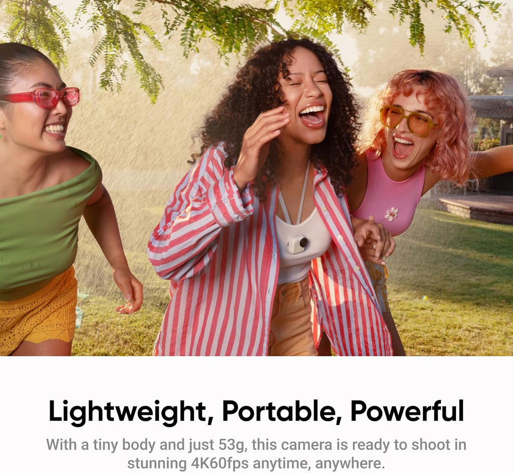 Insta360 GO Ultra Lifestyle Bundle - Small 4K Vlogging Camera, Hands-Free, POV Cam, 1/1.28" Sensor, 53g Lightweight, 156° FOV, 200 Min Battery Life, Care, Magnetic Wearable Action Camera for Sports