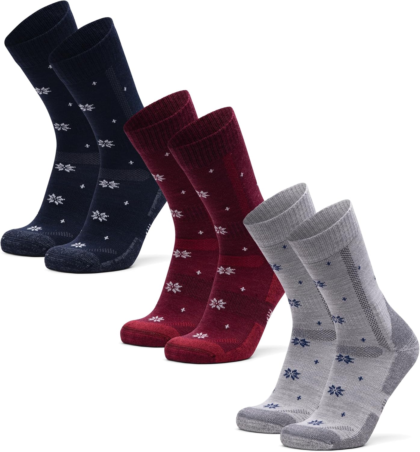 DANISH ENDURANCE Hiking Socks, Merino Wool, Anti-Blister, 3 & 5-Pack