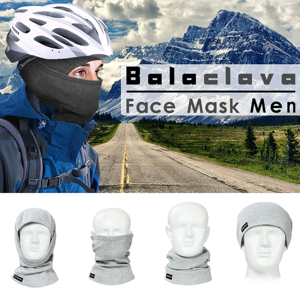 KOOLSOLY Ski Mask Balaclava Cold Weather Warm and Fleece Face Mask Neck Warmer Full Face Mask for Men&Women